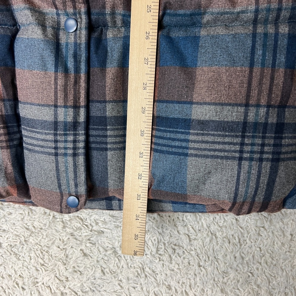 A New‎ Day Insulated Puffer Coat Womens XS Blue Plaid Hooded Warm Winter Casual - Picture 8 of 9